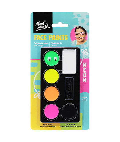 Set vopsele pentru față, 6 culori, neon